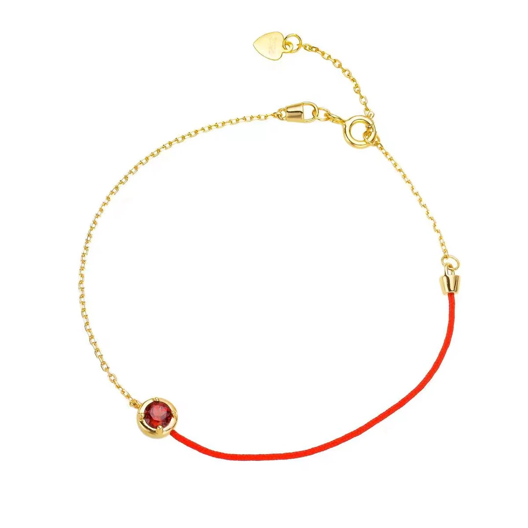 天使之泪S925银石榴石手链气质时尚百搭精 致设 计款【珍珠日记】