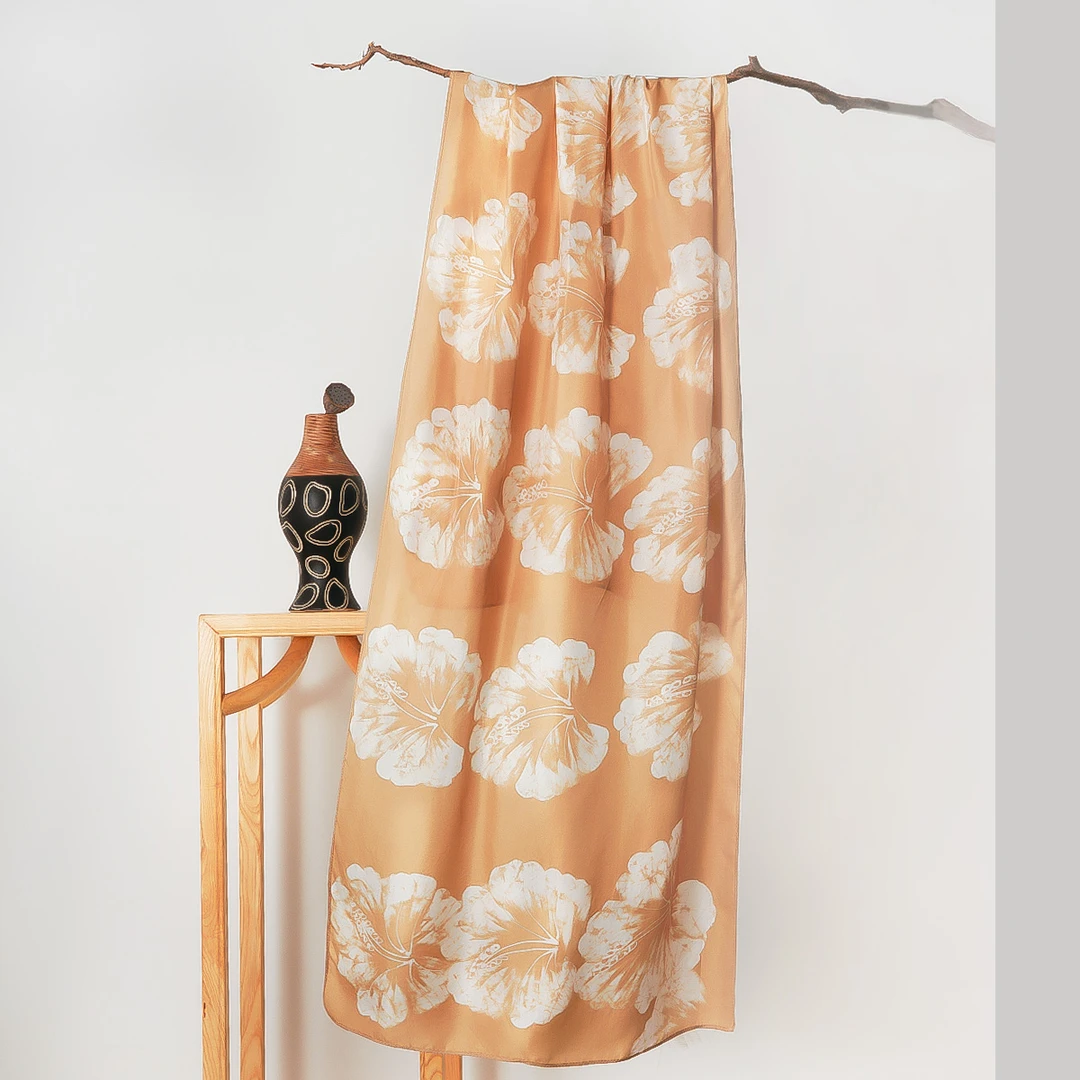 青云染/ClouDyeing 【槿安】丝绸 抗皱桑蚕丝披肩-送礼长巾