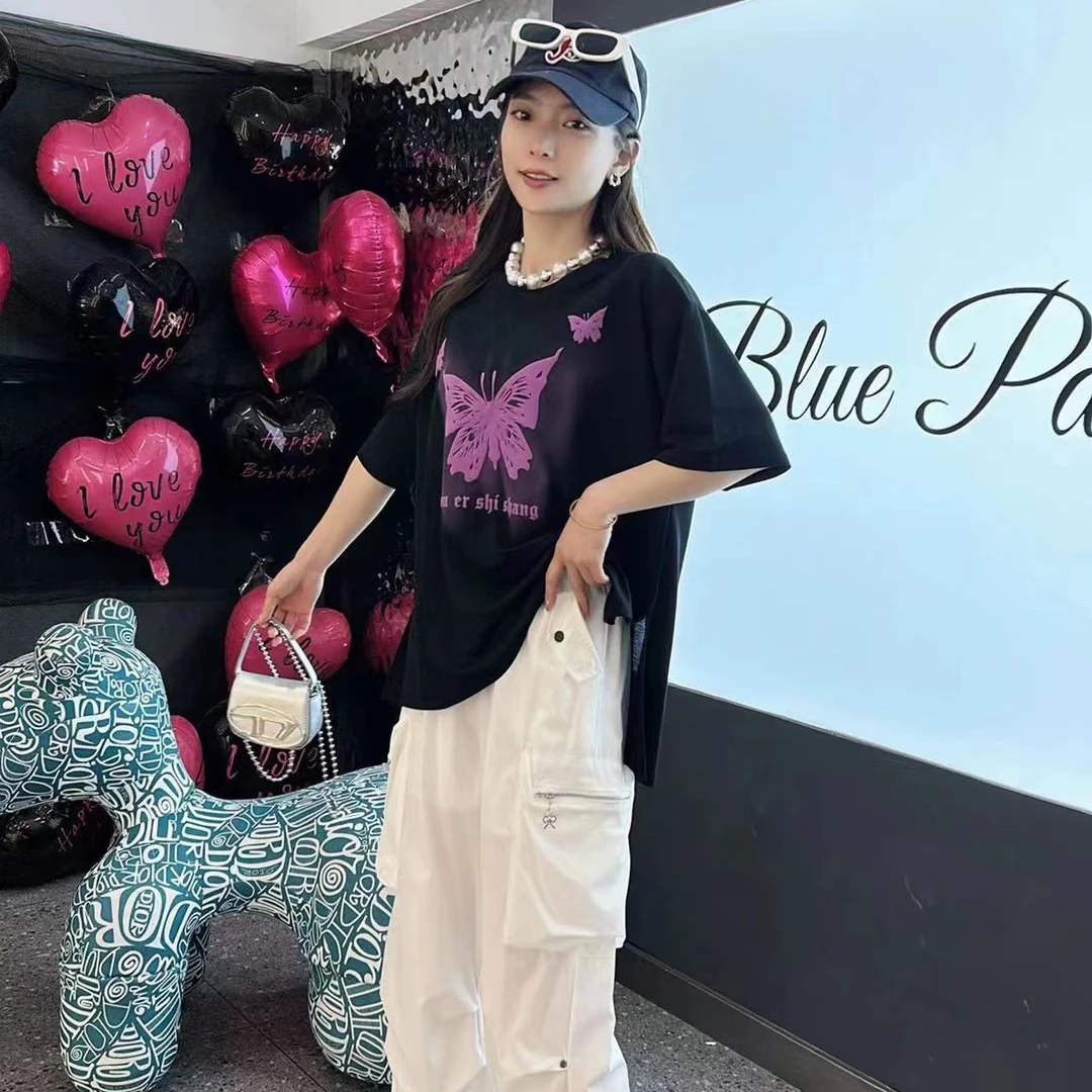 夏季新款3788款开叉T恤十3784款速干工装裤时尚休闲百搭广场舞