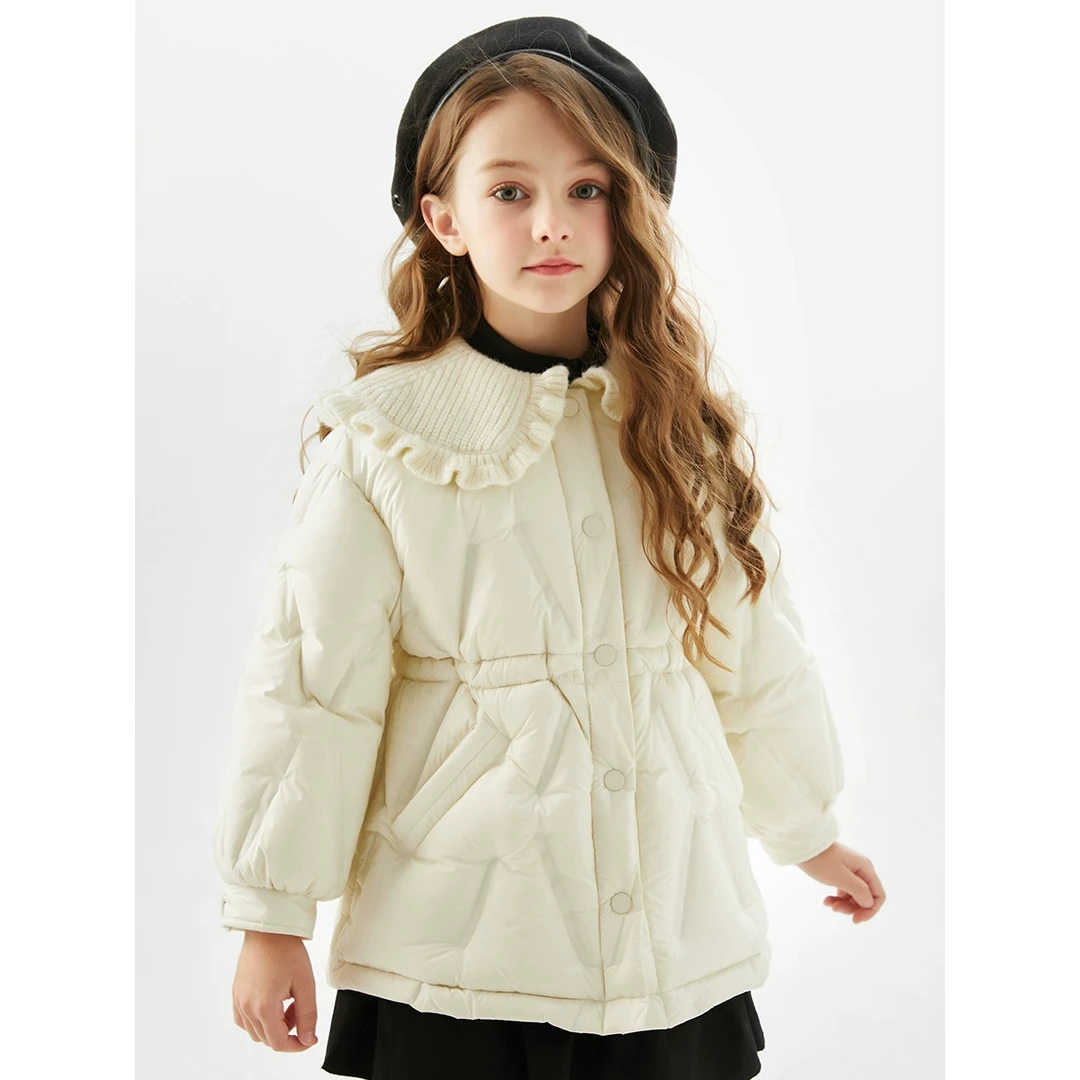 【直播清】迪迪鹿女大童冬季羽绒服秋冬新款娃娃领加厚C123423402