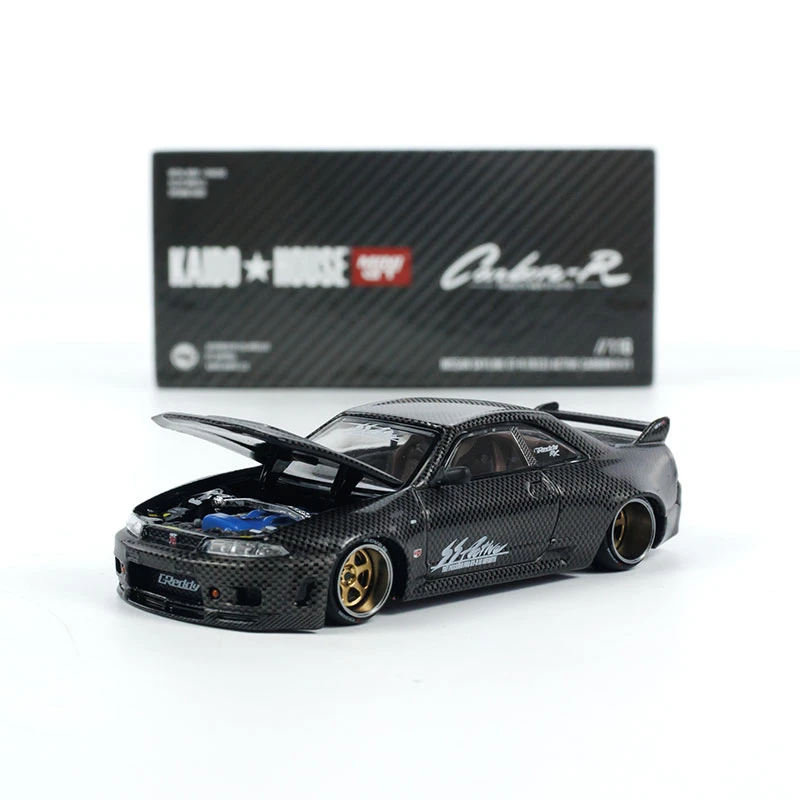 【拆封展车】KAIDOHOUSE MINIGT 1:64 合金日产GTR R33碳黑汽车模型