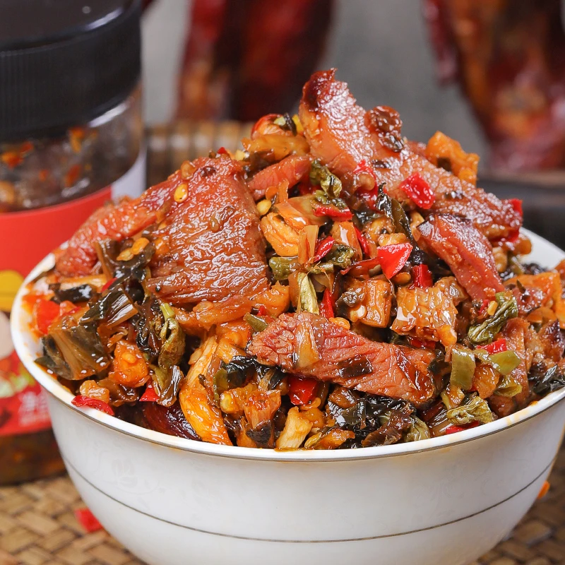 小味儿腊肉外婆菜湖南特色下饭菜外婆菜炒腊肉开盖即食280克/瓶