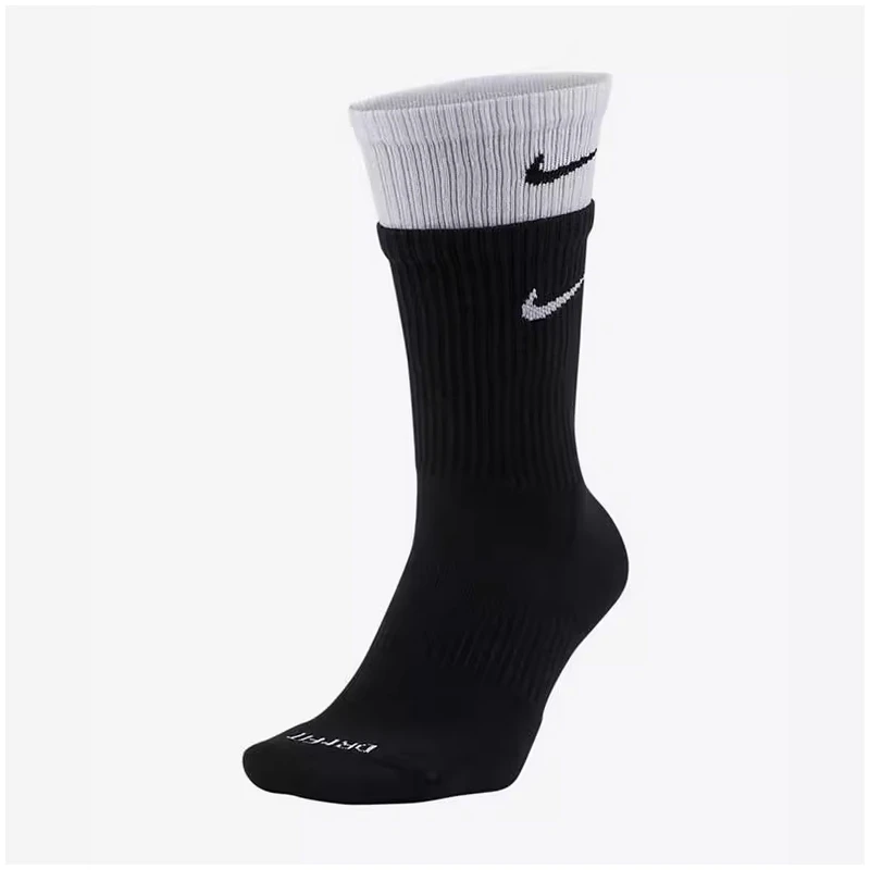 Nike/耐克耐克袜子女中高筒假俩双瑜伽跑步长筒运动袜拼接长袜