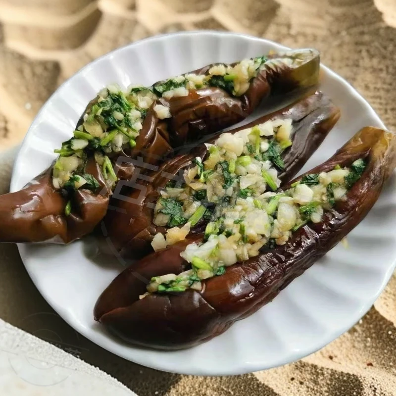 东北蒜茄子家庭装蒜泥凉拌家常美味开胃新鲜网红咸菜午餐速食爆款