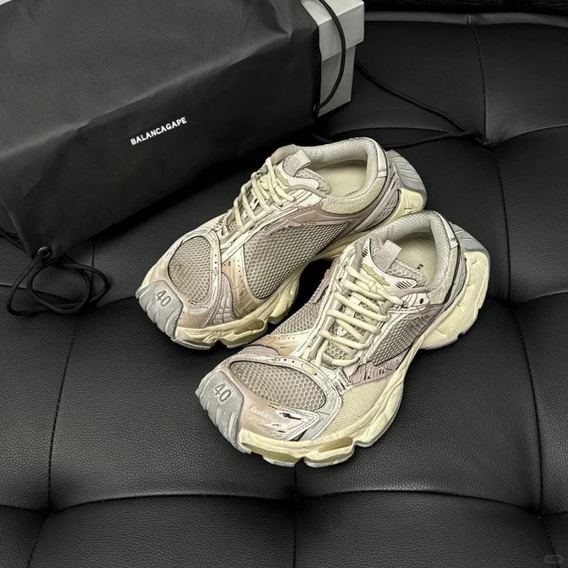 巴家新款订书机老爹鞋女2025秋季休闲做旧运动厚底增高情侣鞋男潮