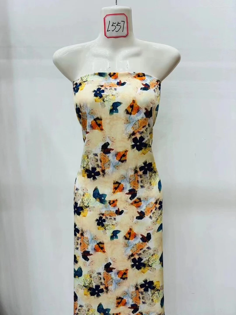 福利特惠65支绫罗贡缎棉绸布料 映月花（不支持7天无理由退换）