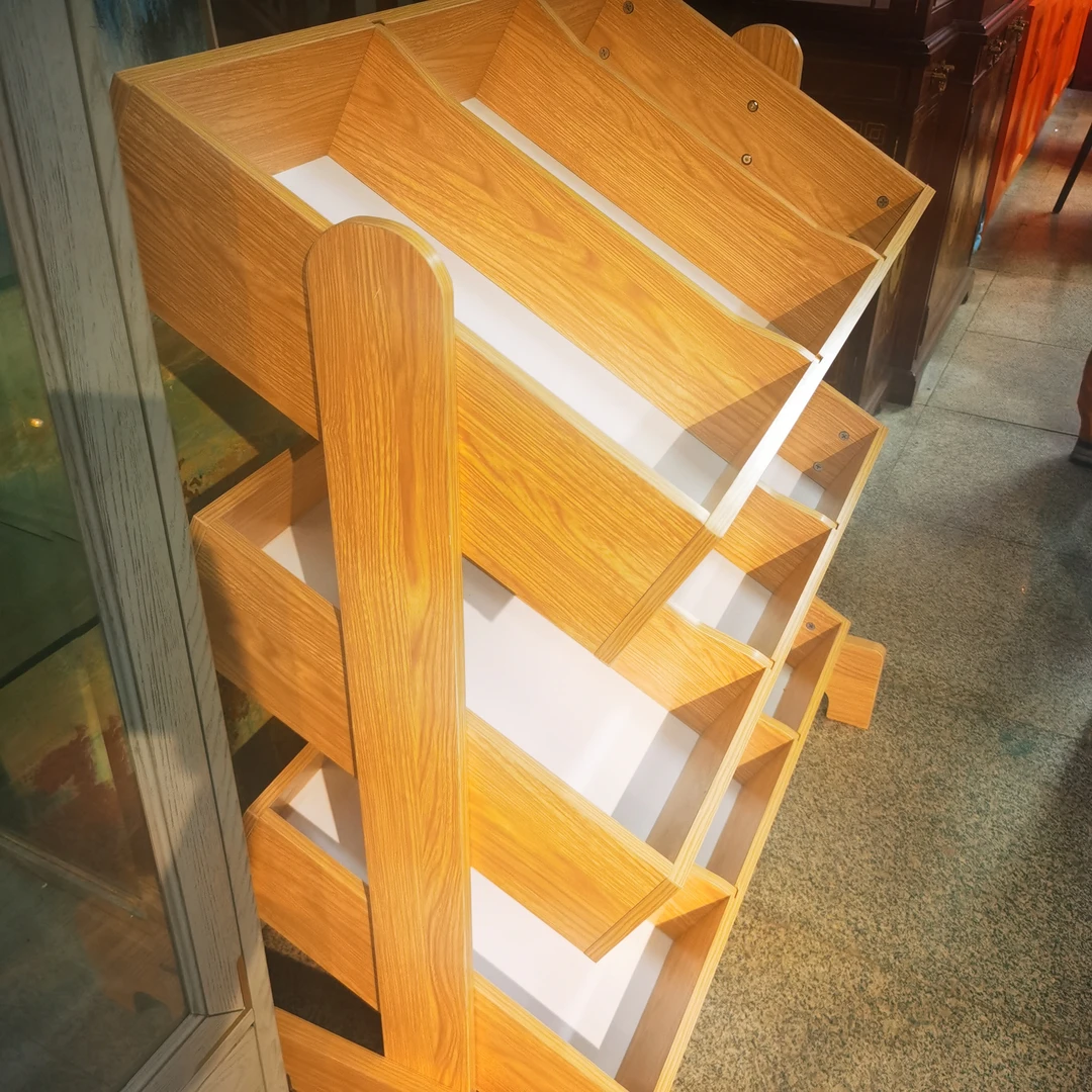 原木色多层实木九宫格收纳柜1070*565*150客厅家用简约储物柜木质