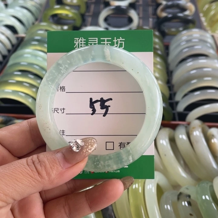 蛇纹石玉手镯未镶嵌✿****゛