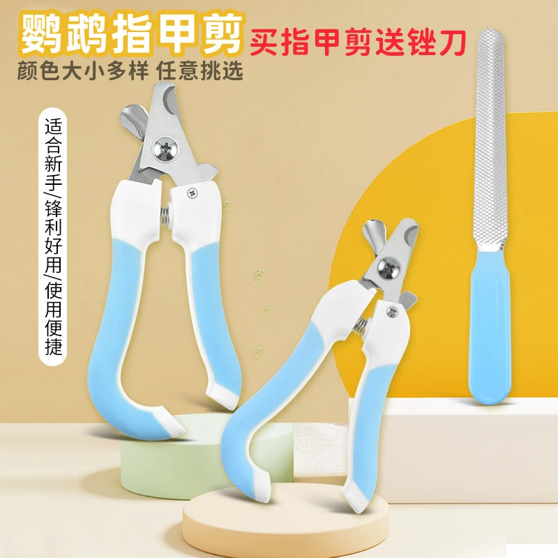 鹦鹉指甲剪鸟爪子指甲嘴尖鸟用剪指甲刀宠物钝角新手家用宠物剪刀