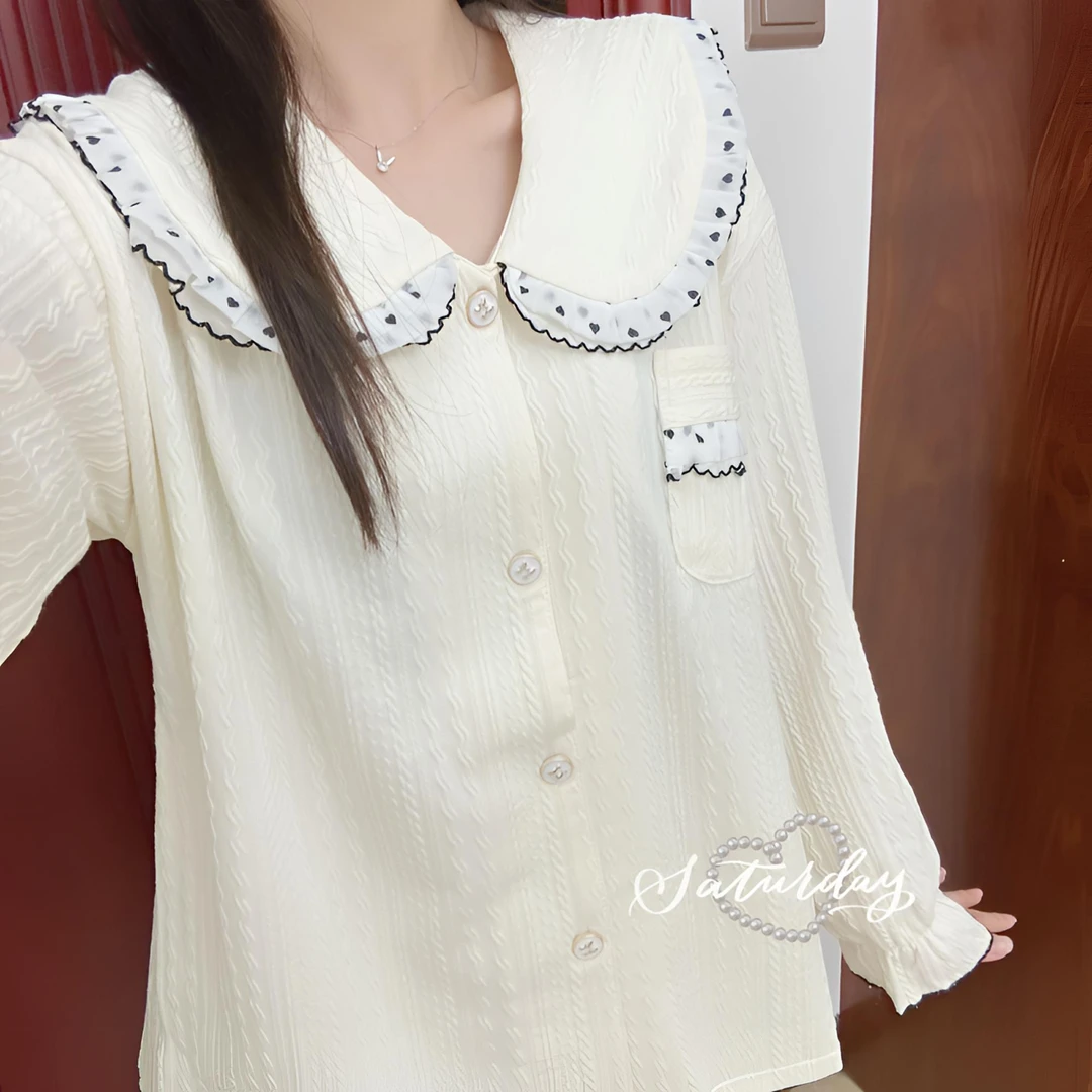 千金小姐新款女睡衣春秋出门款气质奢华高级感提花厚款家居服套装