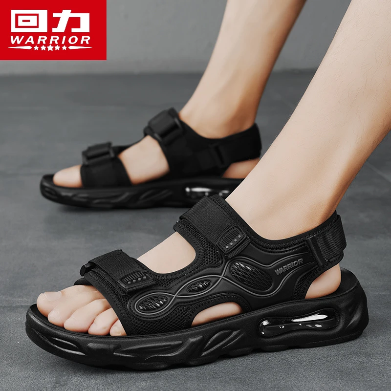 回力凉鞋男士2025新款厚底耐磨防滑沙滩鞋男款镂空不臭脚露趾凉拖