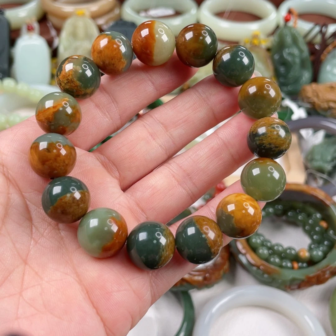 和田玉手串未镶嵌精品手串卡15m