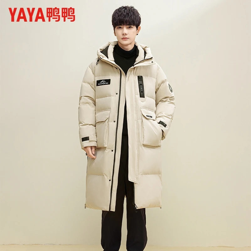 YAYA/鸭鸭羽绒服男女同款长款冬时尚休闲极寒保暖外套YE4B003282D