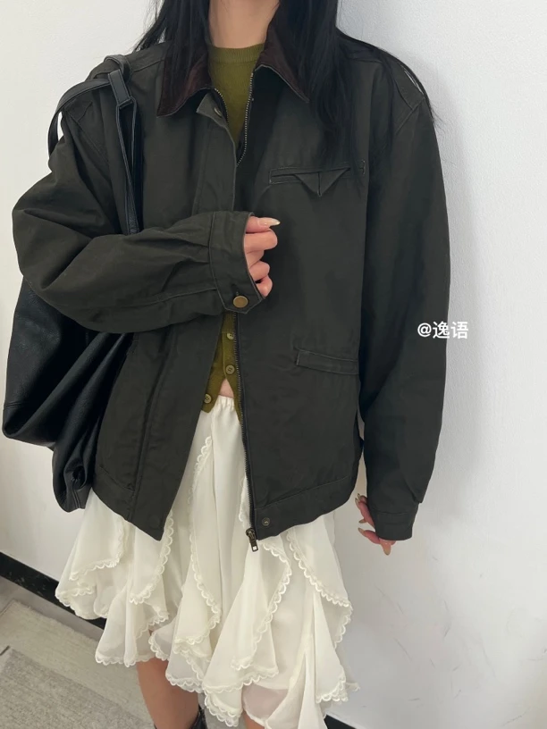 逸语 IN choose u笑笑家2024年冬季韩版时尚百搭夹棉外套87605