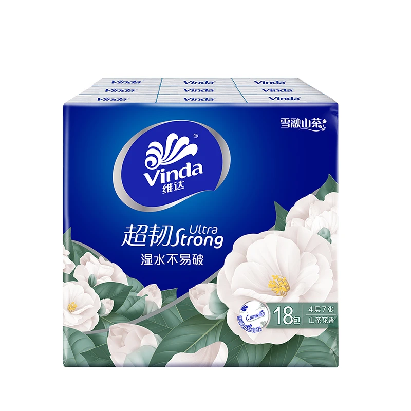 维达超韧迷你纸手帕（山茶花）18包/组