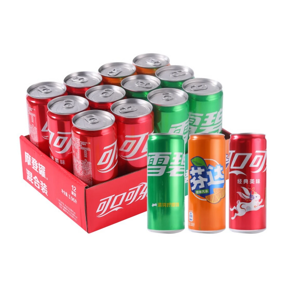 可乐*6+雪碧*4+芬达*2混合摩登罐330ml*12罐/组