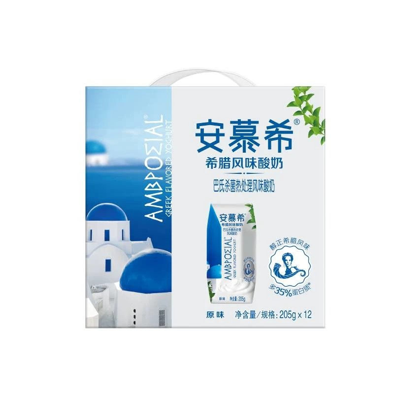 伊利安慕希希腊风味酸奶(原味)205g*12盒/箱