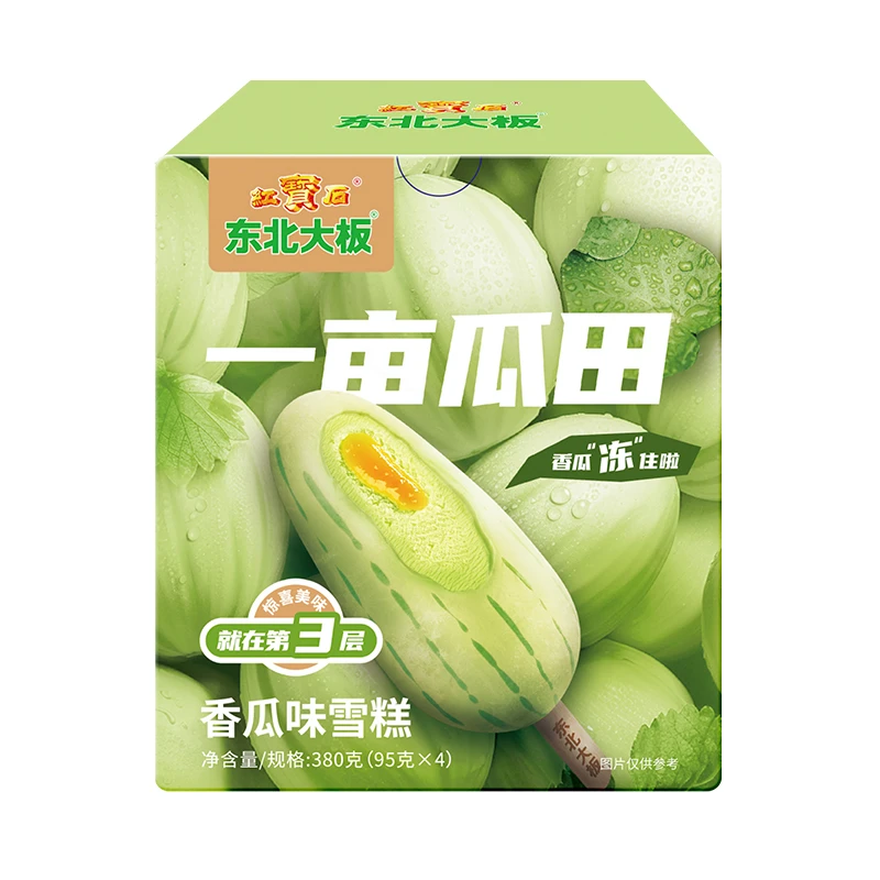 东北大板一亩瓜田香瓜味雪糕(95g*4支)380g/盒