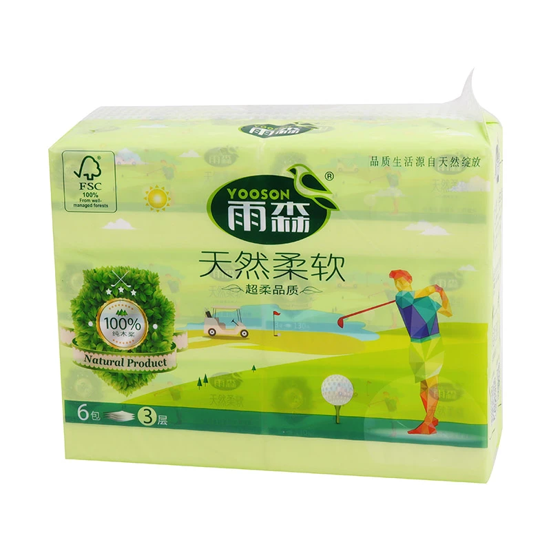 雨森130抽面巾纸（6连包）130抽*6包/提