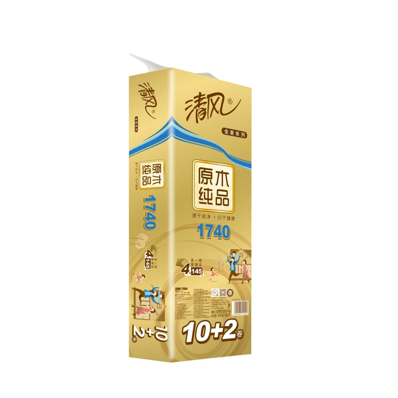 清风卷筒卫生纸145克*（10+2）卷/提
