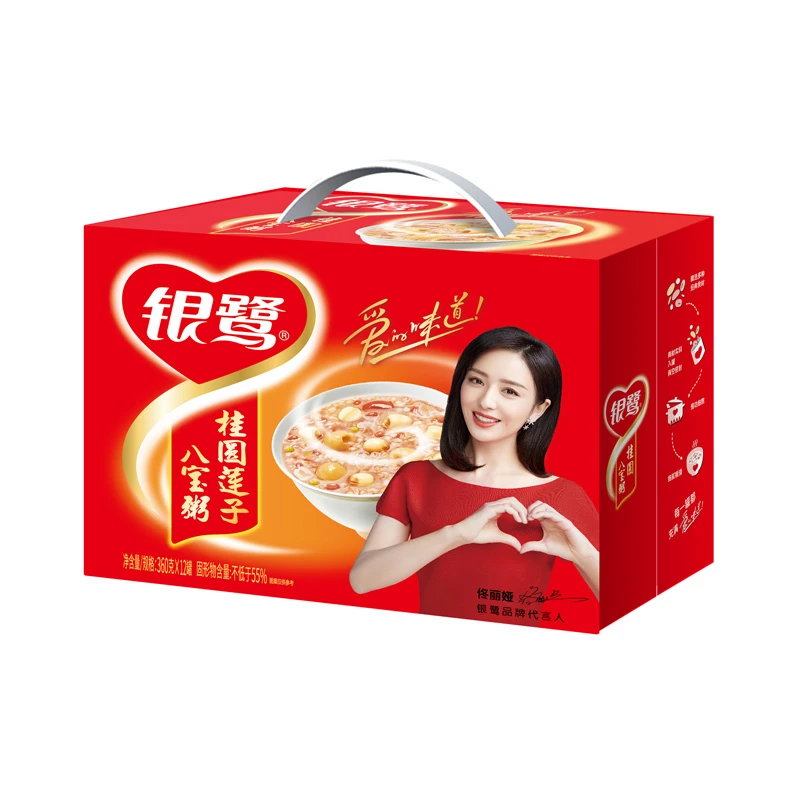 银鹭桂圆莲子八宝粥 360g*12罐/箱