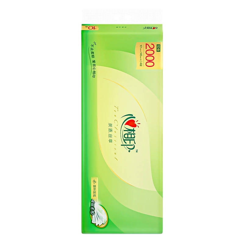 心相印茶语丝享2000克四层无芯卫生纸10卷/提