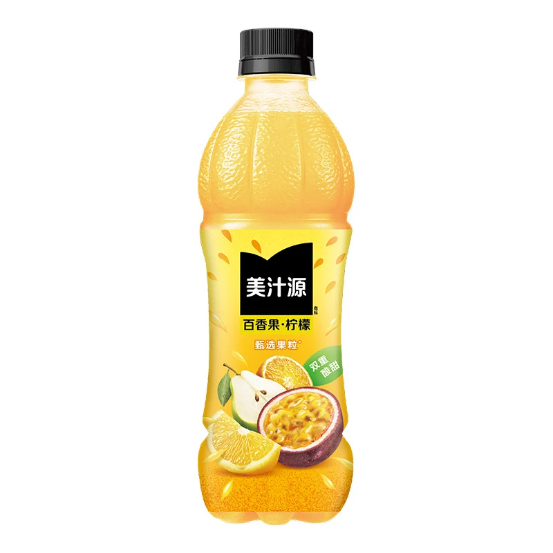 美汁源百香果柠檬复合果汁饮料450ml/瓶