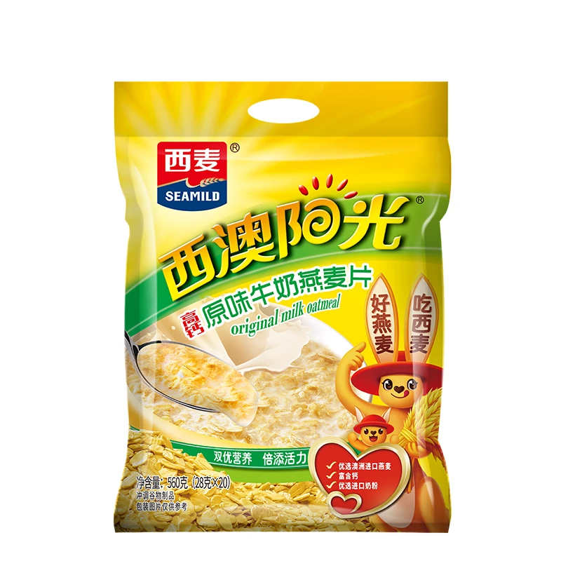 西麦西澳阳光原味牛奶燕麦片560g/袋