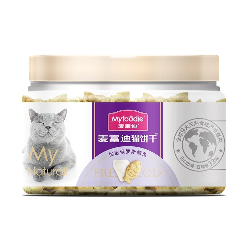 麦富迪宠物零食小鱼饼干鳕鱼扇贝味 60g/盒