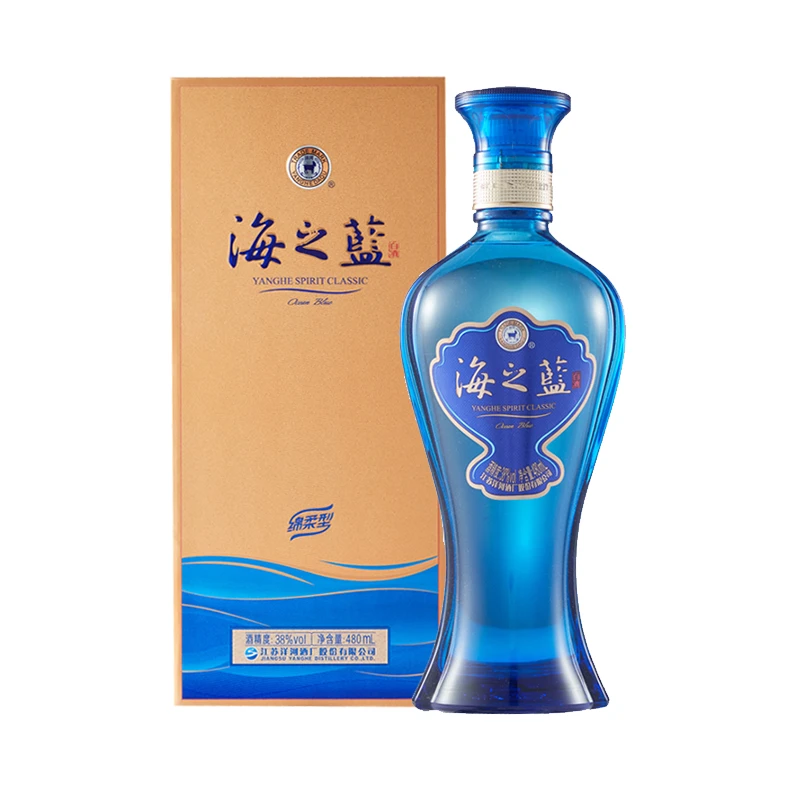 38度海之蓝洋河蓝色经典白酒 480ml/瓶