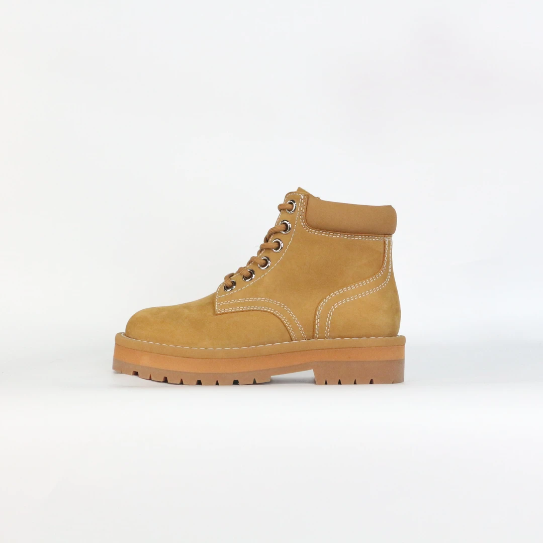 匠人乔皮具【厚底马丁靴】雅丹风男女同款经典真皮工装大黄靴H