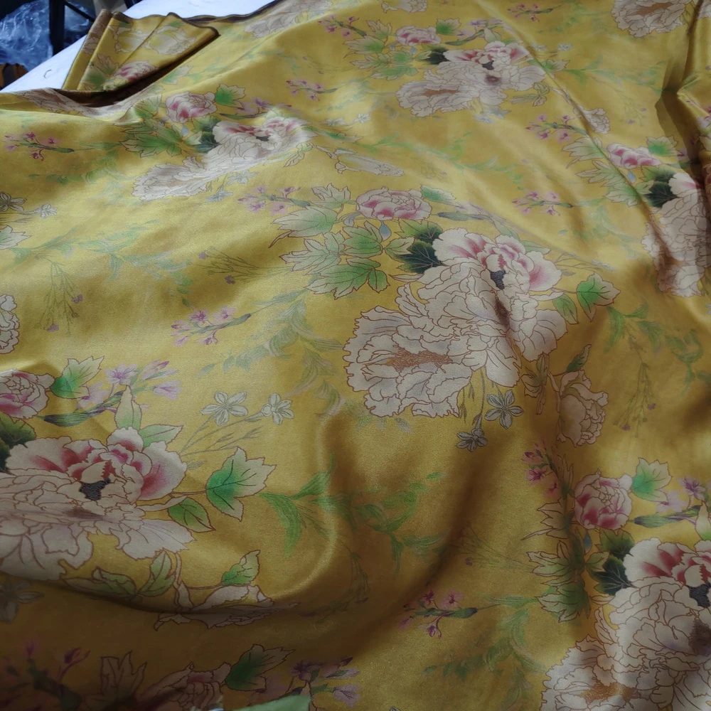 38姆米香云纱重缎 纯桑蚕丝 110CM幅宽 面料剪下不能退换