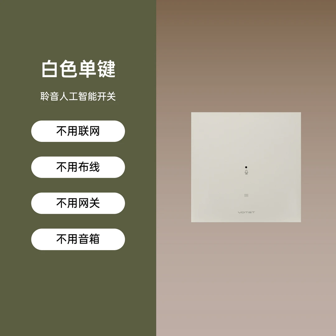 探境聆音聆音人工智能开关 单键智能开关
