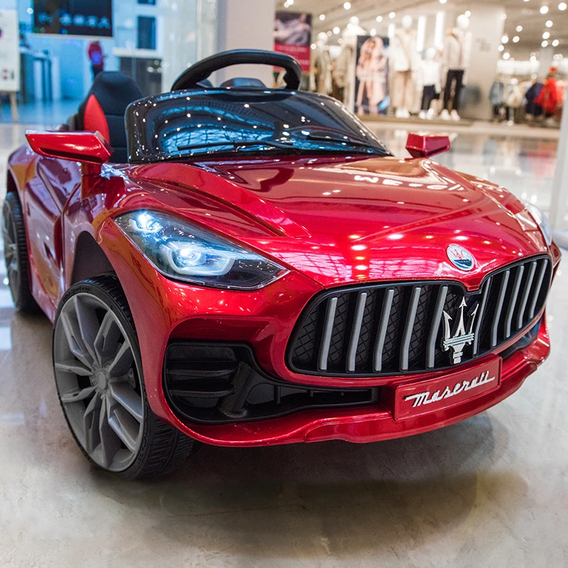 马士基儿童电动车四轮汽车1-3岁宝宝遥控玩具车男女大人孩童