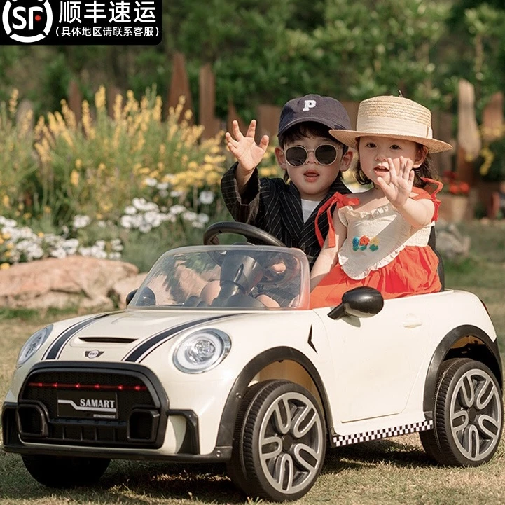 马士基儿童电动车小孩可坐双人双驱越野车男女宝宝四轮带遥控玩具