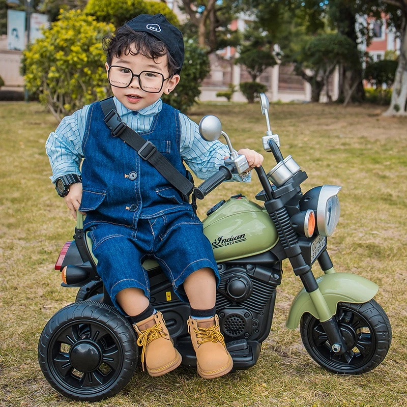 儿童电动摩托三轮车1-5岁孩子宝宝礼物电瓶充电可坐人遥控玩具车