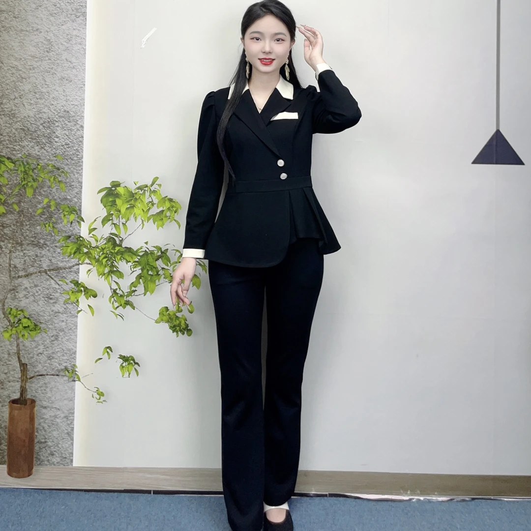 2024年秋冬新款时尚休闲修身显瘦洋气质气西装套装女