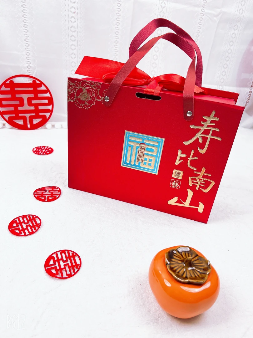 定制寿宴伴手礼，寿宴礼盒尺寸27✖️21，寿比南山节庆礼盒
