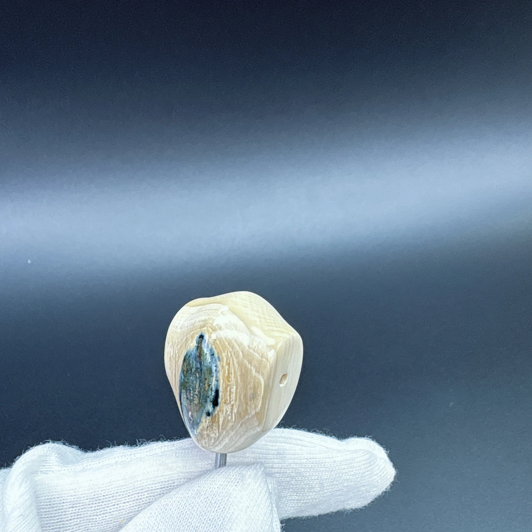 【猛犸兄弟】QT0058猛犸牙精品蓝皮鲨鱼背三通配饰背云佩云配件