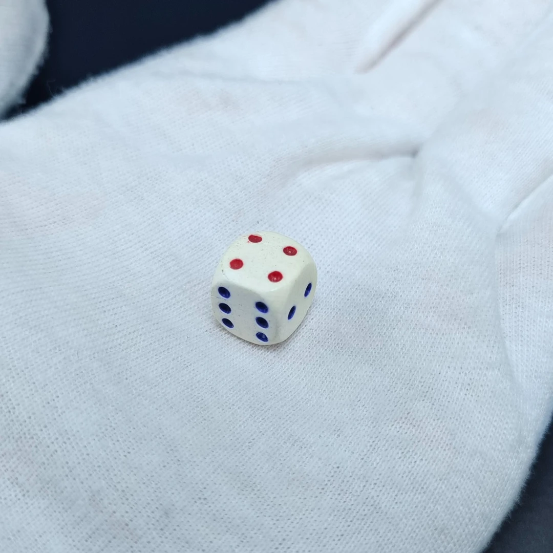 【微瑕】QS0001天然猛犸象牙骰子港工手工筛子一对