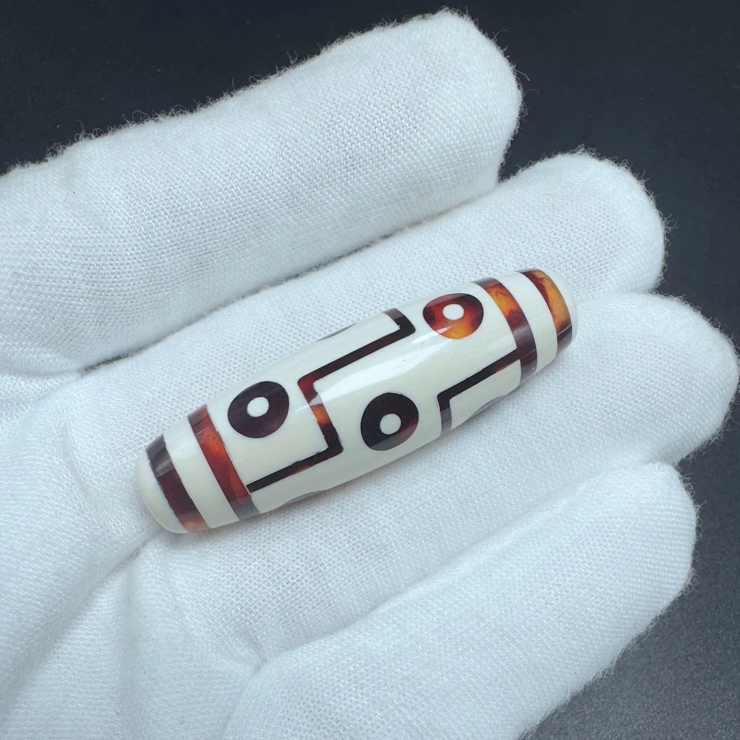 【猛犸兄弟】QZ0017天然猛犸牙手工雕刻珠珠锁骨链九眼小吊坠配饰