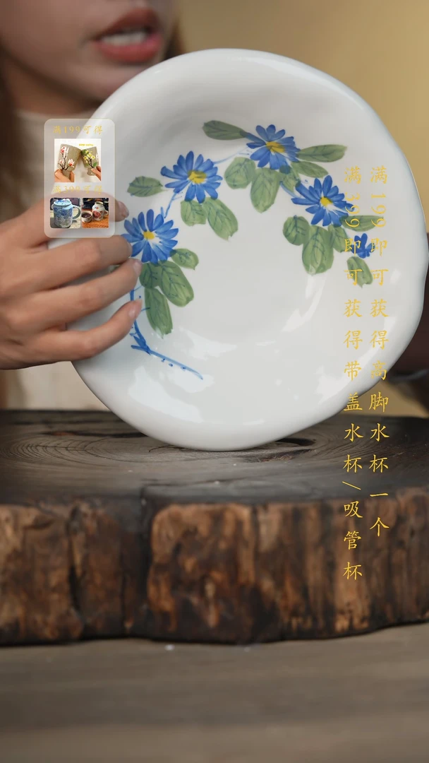【闪购商品】瓷片景德镇高温釉下彩可微波烤箱洗碗机