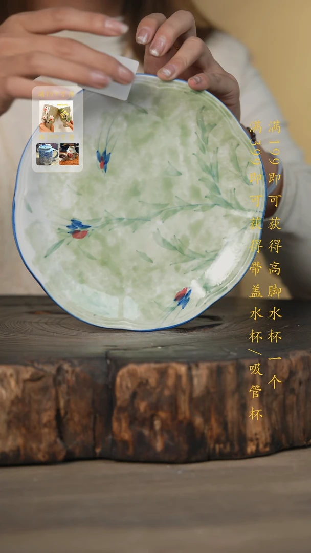 【闪购商品】瓷片景德镇高温釉下彩可微波烤箱洗碗机230