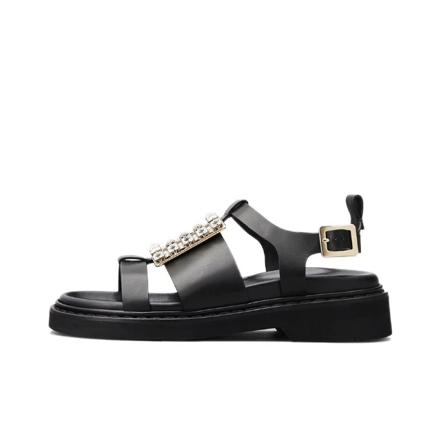 未使用 Roger Vivier/罗杰·维威耶 Viv' Rangers Strass 凉鞋