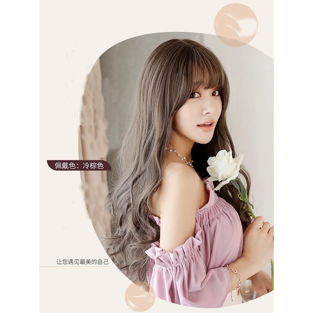 假发女长发套头长卷发大波浪蓬松自然可爱逼真微卷全头中长发减龄