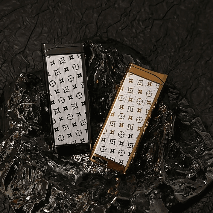 新款黑金花情侣超薄高颜值经典复古高档网红便携简约防风打火机