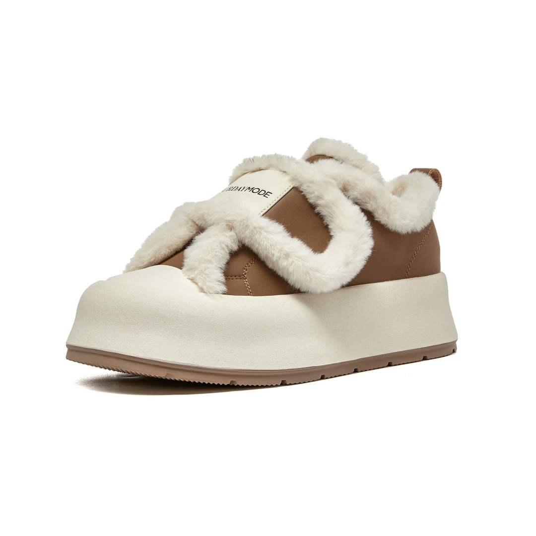 [二哥专属]毛毛鞋女鞋冬季毛绒小白鞋加绒厚底雪地靴休闲靴子G70