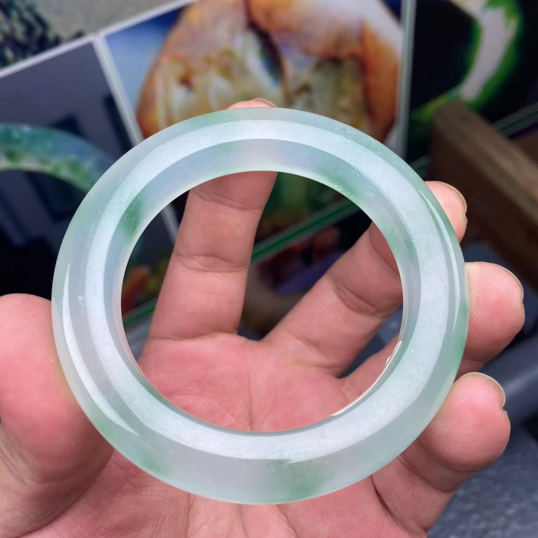 非金属珐琅手镯 淑女风时尚蓝飘花绿飘花手镯定制专属链接