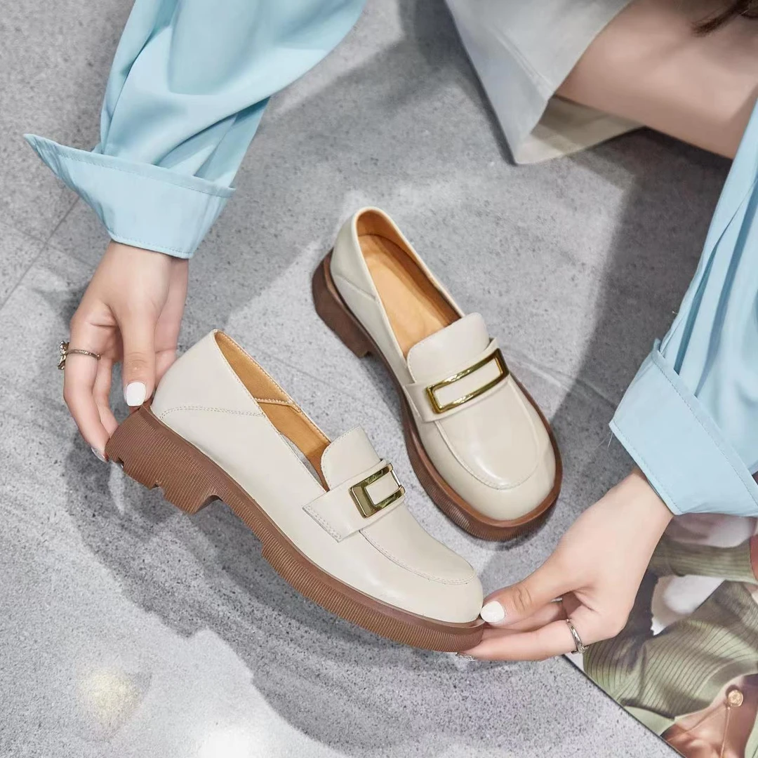 53616-6爆款港风流行款品牌休闲百搭时尚经典春秋软底乐福鞋单鞋