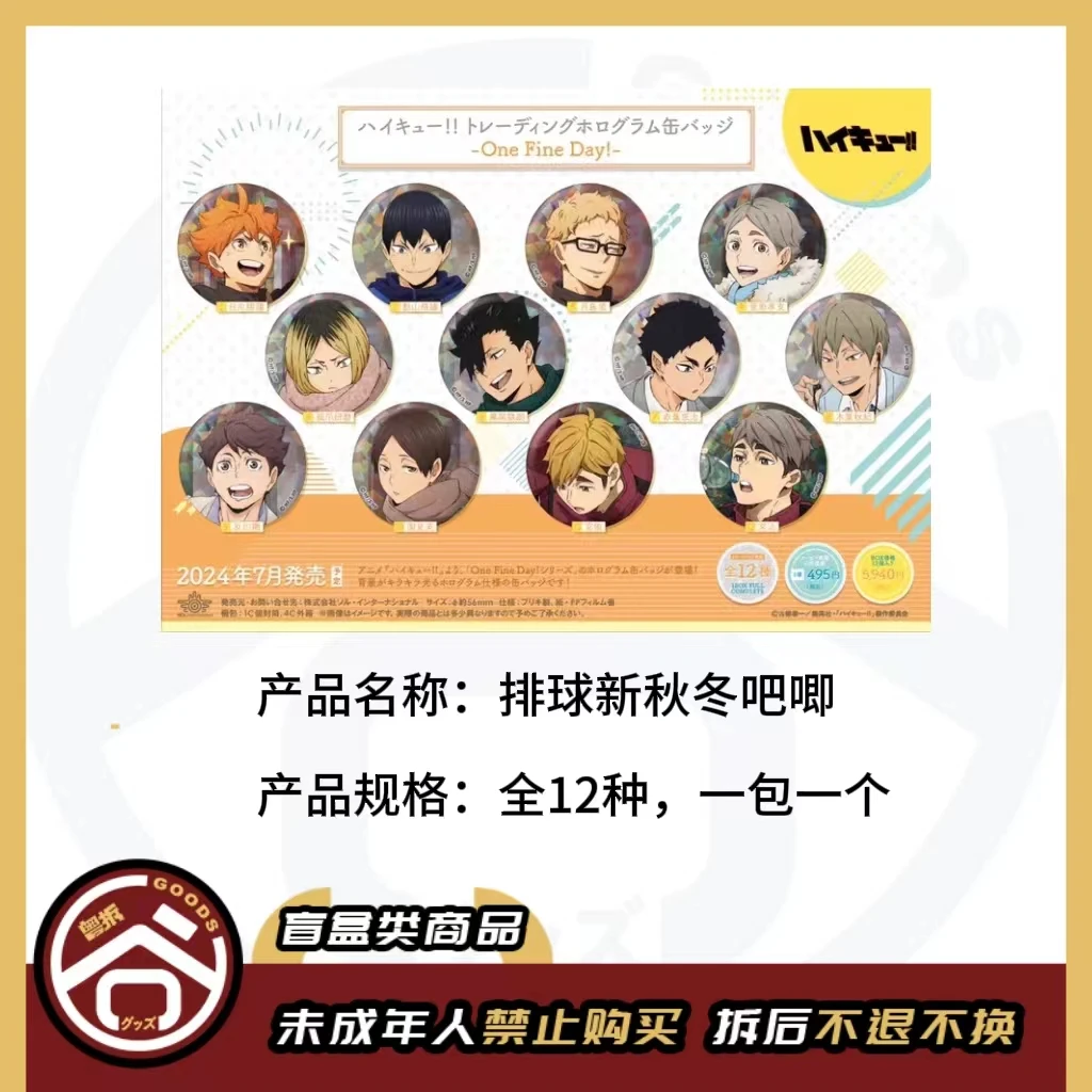 【现货】排球少年 新秋冬徽章吧唧 全12种 日版正版【盲盒】